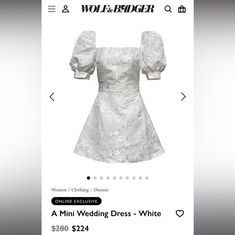 Madeline Simon Studio mini wedding dress